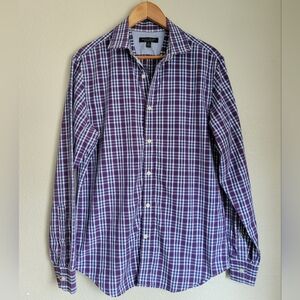 Banana Republic Men's Purple Plaid Shirt